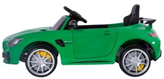 Mercedes GTR AMG Grön till Barn 12V m/2.4G fjärrkontroll och Gummihjul-4