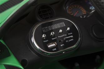 Mercedes GTR AMG Grön till Barn 12V m/2.4G fjärrkontroll och Gummihjul-7