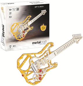 Metalcraft DIY 3D gitarr gul metall byggsats