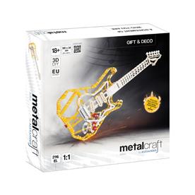 Metalcraft DIY 3D gitarr gul metall byggsats-2