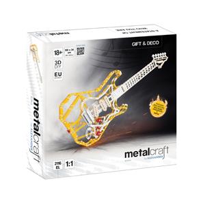 Metalcraft DIY 3D gitarr gul metall byggsats-2