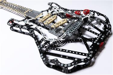 Metalcraft DIY 3D gitarr svart metall byggsats-8