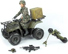 Militär ATV 1:6 m. Actionfigur 30,5cm