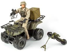 Militär ATV 1:6 m. Actionfigur 30,5cm (modell B)