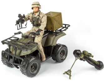 Militär ATV 1:6 m. Actionfigur 30,5cm (modell B)