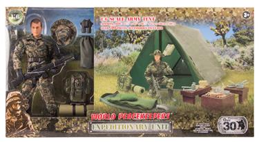 Militär Tält Camp 1:6 med Actionfigur 30,5cm-2