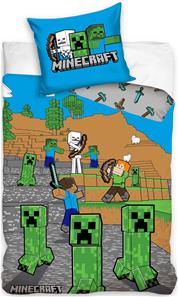 Minecraft Creeper Enderman Påslakanset - 100 procent bomull