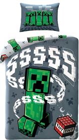 Minecraft Creeper Påslakanset - 100 procent bomull