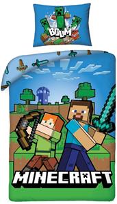 Minecraft-sängkläder 140 x 200 cm – 100 procent bomull