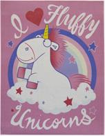 Minions I Love Fluffy Unicorns Deluxe golvmatta till barn 95x125