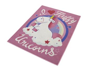 Minions I Love Fluffy Unicorns Deluxe golvmatta till barn 95x125-2