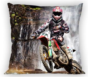 Motocross dekorativt kuddskydd 40 x 40 cm