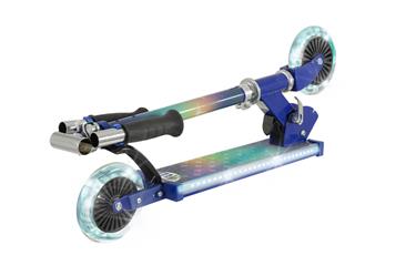 MoVe Electro-Lite Hopfällbar Sparkcykel med LED-ljus – Blå/Lila-2