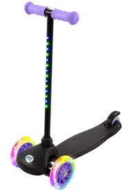 MoVe Tilt & Glo 3-hjulig Sparkcykel med LED-ljus – Lila