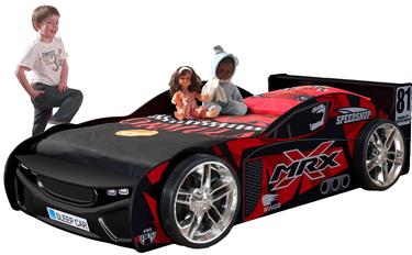 MRX Night Racer 81 Bilsäng i trä, svart