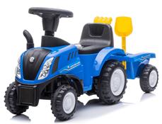 New Holland T7 Gå-Traktor med Trailer och verktyg, Blå