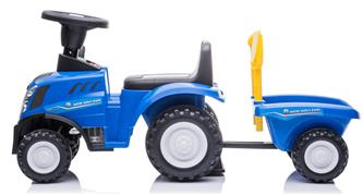 New Holland T7 Gå-Traktor med Trailer och verktyg, Blå-2