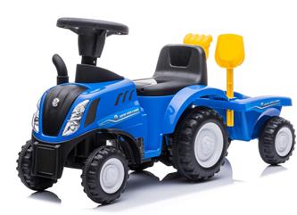 New Holland T7 Gå-Traktor med Trailer och verktyg, Blå-7