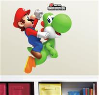 Nintendo Super Mario Bros med Yoshi och Mario Wallstickers