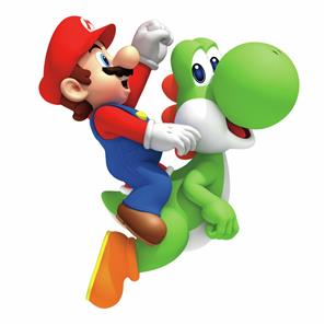 Nintendo Super Mario Bros med Yoshi och Mario Wallstickers-2