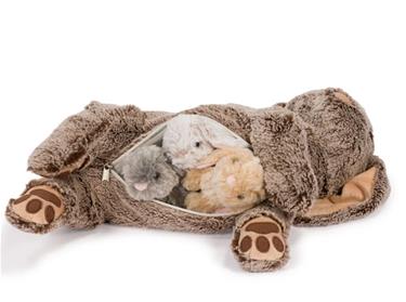 Noxxiez Gosedjursfamilj – Mamma Kanin med 3 Kaninungar – 50 cm-2