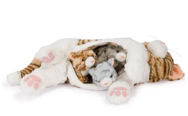 Noxxiez Gosedjursfamilj – Mamma Katt med 3 Kattungar – 50 cm-2
