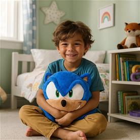 Noxxiez Jätte nallebjörn, handvärmare och kudde - Sonic-2