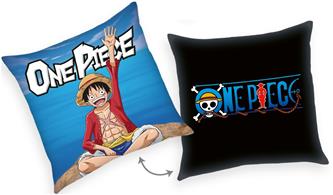 One Piece Prydnadskudde (blå/svart)