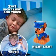 Paw Patrol Chase 2i1 Nattlampa och lykta Figur