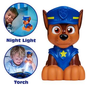 Paw Patrol Chase 2i1 Nattlampa och lykta Figur-2