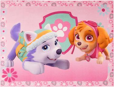 Paw Patrol Everest och Skye Deluxe golvmatta till barn 95x125