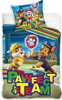 Paw Patrol ”Pawfect Team” sängkläder 140x200 cm – 100 procent bomull