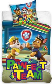 Paw Patrol ”Pawfect Team” sängkläder 140x200 cm – 100 procent bomull
