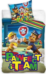 Paw Patrol ”Pawfect Team” sängkläder 140x200 cm – 100 procent bomull