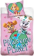 Paw Patrol-sängkläder ”Pawsome Planet” 140 x 200 cm, 100 procent bomull