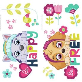 Paw Patrol Skye och Everest Be Happy Wallstickers-2