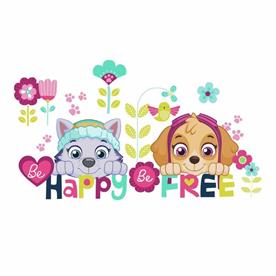 Paw Patrol Skye och Everest Be Happy Wallstickers-3