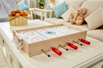 Pintoy Bordfotboll och Ishockey 2-i-1 spel till barn i trä-5