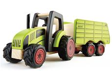 Pintoy Traktor med  vagn Träleksak
