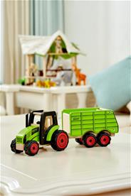 Pintoy Traktor med  vagn Träleksak-12