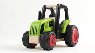 Pintoy Traktor med  vagn Träleksak-7