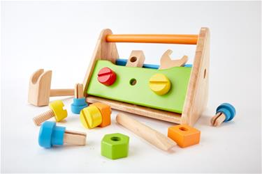 Pintoy Verktygslåda till barn m/tillbehör av trä-2