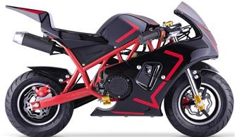 Pocket Bike Racer 49cc, svart/röd-3