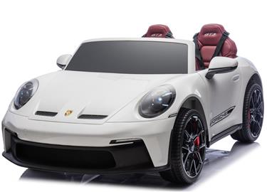Porsche 911 GT3 Elbil för barn 21,6 V med litium, gummihjul och lädersäte