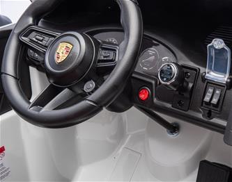 Porsche 911 GT3 Elbil för barn 21,6 V med litium, gummihjul och lädersäte-4