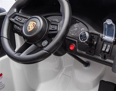 Porsche 911 GT3 Elbil för barn 21,6 V med litium, gummihjul och lädersäte-4