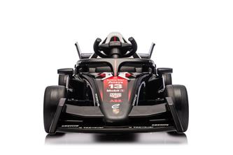 Porsche Formula E 12V elbil till barn med gummidäck, 2,4G, lädersäte-2