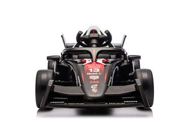 Porsche Formula E 12V elbil till barn med gummidäck, 2,4G, lädersäte-2