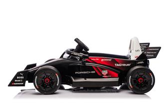 Porsche Formula E 12V elbil till barn med gummidäck, 2,4G, lädersäte-3