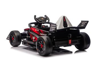 Porsche Formula E 12V elbil till barn med gummidäck, 2,4G, lädersäte-4
